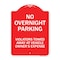 Signmission No Overnight Parking Violators Towed Away at Vehicle Owners Expense, A-DES-RW-1824-23831 A-DES-RW-1824-23831 - alternate 1